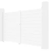 Draaipoort Van Aluminium L305 X H181 Cm Wit - Nazario