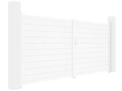 Draaipoort Van Aluminium B397 X H181 Cm Wit - Nazario