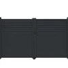 Draaipoort Van Aluminium - L. 305 X H. 181 Cm - Antraciet - Viazo