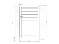 Draaipoort Van Aluminium Antraciet - L103 X 166 Cm - Nazario