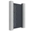 Draaipoort Van Aluminium Met Motieven - Halfopengewerkt - L. 103 X H. 181 Cm - Antraciet - Gregor