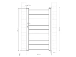 Draaipoort Van Aluminium Antraciet - L103 X 181 Cm - Nazario