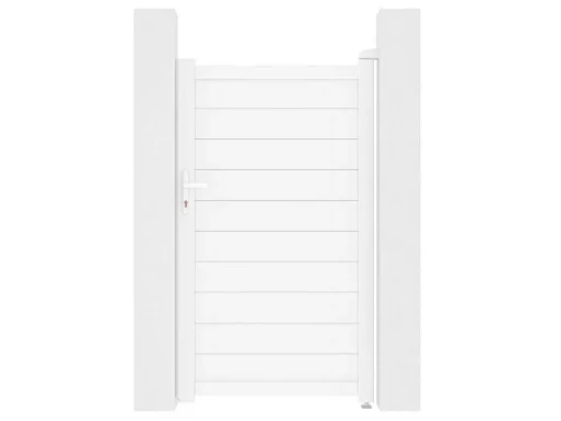 Draaipoort Van Aluminium L103 X H181 Cm Wit - Nazario