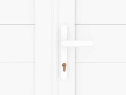 Draaipoort Van Aluminium L305 X H181 Cm Wit - Nazario