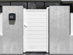 Draaipoort Van Aluminium L103 X H181 Cm Wit - Nazario