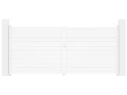 Draaipoort Van Aluminium B397 X H181 Cm Wit - Nazario