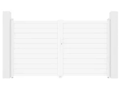 Draaipoort Van Aluminium L305 X H181 Cm Wit - Nazario