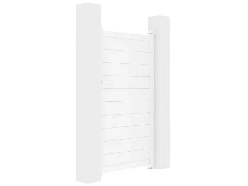 Draaipoort Van Aluminium L103 X H181 Cm Wit - Nazario