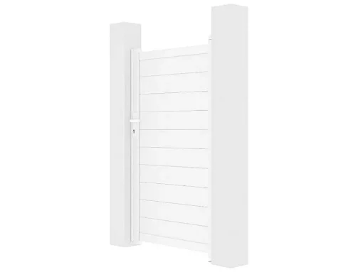 Draaipoort Van Aluminium L103 X H181 Cm Wit - Nazario