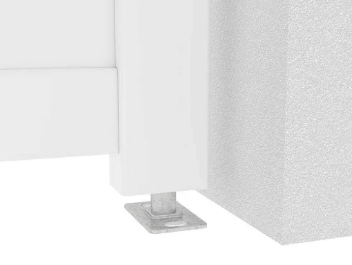 Draaipoort Van Aluminium L305 X H181 Cm Wit - Nazario
