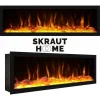 Dressoir, Opbergkast, 210, 4 Deuren, Elektrische Haard Xxl, Cement