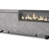 Dressoir, Opbergkast, 210, 4 Deuren, Elektrische Haard Xxl, Industrieel Design, Cement