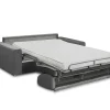Driezits Express Bedbank Van Fluweel Calito - Antraciet - Tweepersoonsbed 140 Cm - Matras 14 Cm