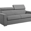 Driezits Express Bedbank Vizir Van Stof - Grijs - Slaapafmeting 140 Cm - Matras 18 Cm