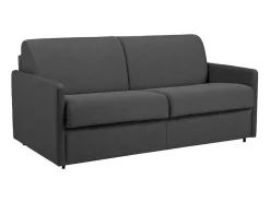 Driezits Express Bedbank Van Stof Calife - Grijs - Slaap Afmeting 140 Cm - Matras 22 Cm