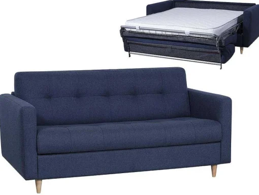 Driezits Express Bedbank Van Stof Ganoa - Blauw
