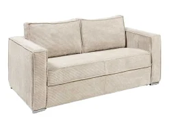 Driezits Express Slaapbank Van Ribfluweel - Beige - Loreto