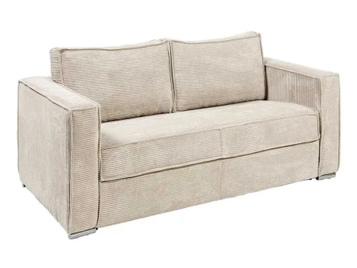 Driezits Express Slaapbank Van Ribfluweel - Beige - Loreto