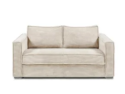 Driezits Express Slaapbank Van Ribfluweel - Beige - Loreto