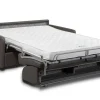Driezits Express-Bedbank Van Kunstleer Calife - Grijs - Slaapafmeting 140 Cm