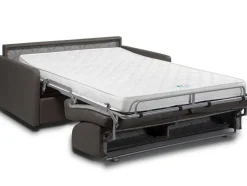 Driezits Express-Bedbank Van Kunstleer Calife - Grijs - Slaapafmeting 140 Cm