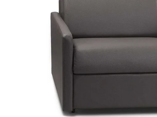 Driezits Express-Bedbank Van Kunstleer Calife - Grijs - Slaapafmeting 140 Cm