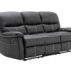Driezits Relaxbank Canby - Kunstleer - Zwart