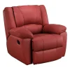 Driezits Relaxbank En Relaxfauteuil Van Leer Aroma - Rood