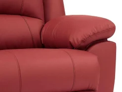 Driezits Relaxbank En Relaxfauteuil Van Leer Aroma - Rood