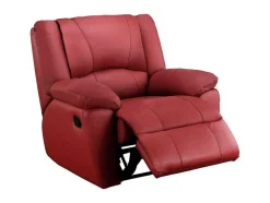 Driezits Relaxbank En Relaxfauteuil Van Leer Aroma - Rood