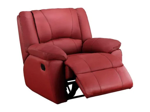 Driezits Relaxbank En Relaxfauteuil Van Leer Aroma - Rood
