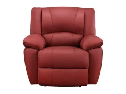 Driezits Relaxbank En Relaxfauteuil Van Leer Aroma - Rood