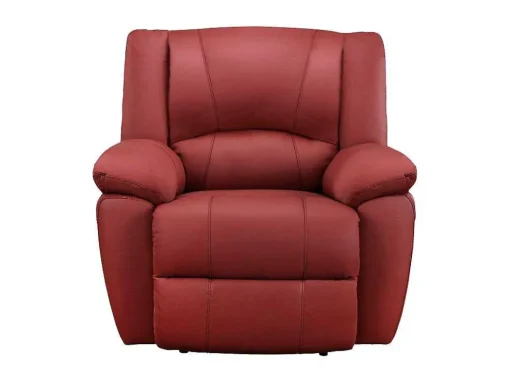 Driezits Relaxbank En Relaxfauteuil Van Leer Aroma - Rood
