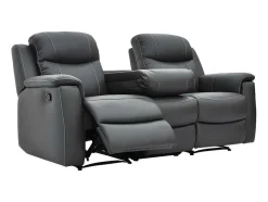 Driezits Relaxbank Evasion Van Leer - Grijs