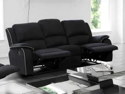 Driezits Relaxbank Microvezel Hernani - Zwart