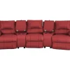 Driezits Relaxbank Van Leer Aroma - Rood