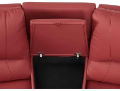 Driezits Relaxbank Van Leer Aroma - Rood