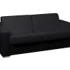 Driezits Slaapbank 100% Buffelleer Delectea Ii - Zwart
