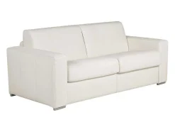 Driezits Slaapbank 100% Buffelleer Delectea Ii - Wit