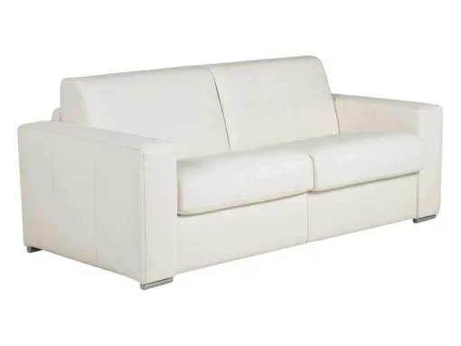 Driezits Slaapbank 100% Buffelleer Delectea Ii - Wit