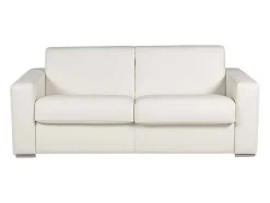 Driezits Slaapbank 100% Buffelleer Delectea Ii - Wit