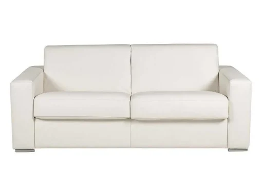 Driezits Slaapbank 100% Buffelleer Delectea Ii - Wit