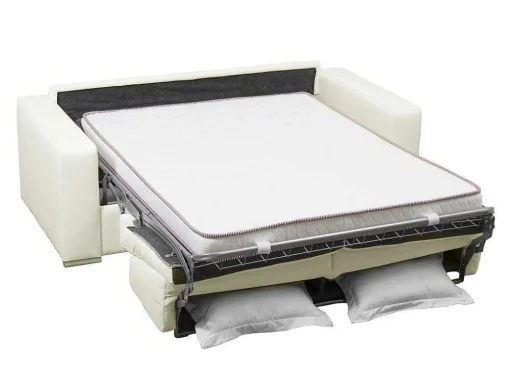 Driezits Slaapbank 100% Buffelleer Delectea Ii - Wit