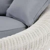 Driezits Tuinbank Van Ecru Gevlochten Hars - Whiteheaven