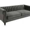 Driezitsbank Chesterfield Van Fluweel Trumbo - Antraciet