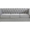Driezitsbank Chesterfield - Fluweel - Licht Grijs