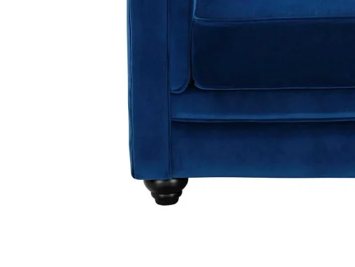 Driezitsbank Chesterfield - Fluweel - Koningsblauw