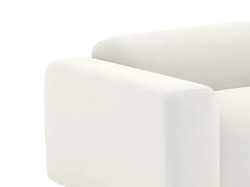 Driezitsbank En Fauteuil Van Witte Bouclestof Pogni Van Maison Cephy