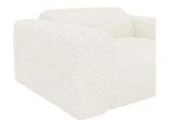 Driezitsbank En Fauteuil Van Witte Bouclestof Pogni Van Maison Cephy