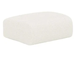Driezitsbank En Poef Van Witte Bouclestof Pogni Van Maison Cephy